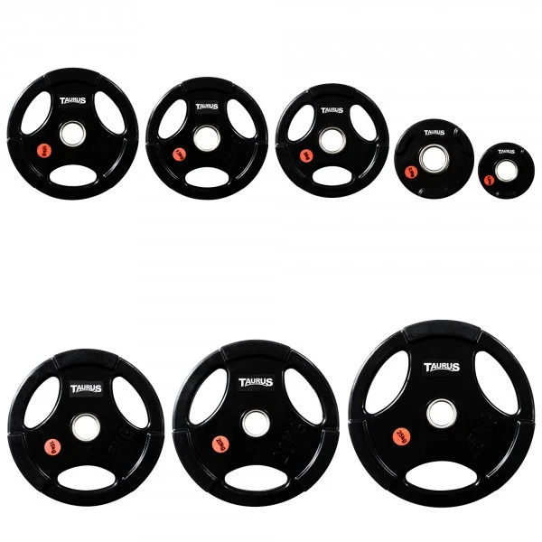 Taurus 3G Halterschijven 50 Mm Gerubberd - Fitshop 3 Taurus 3G Halterschijven 50 Mm Gerubberd - Fitshop